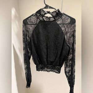 Elegant Black Lace Top